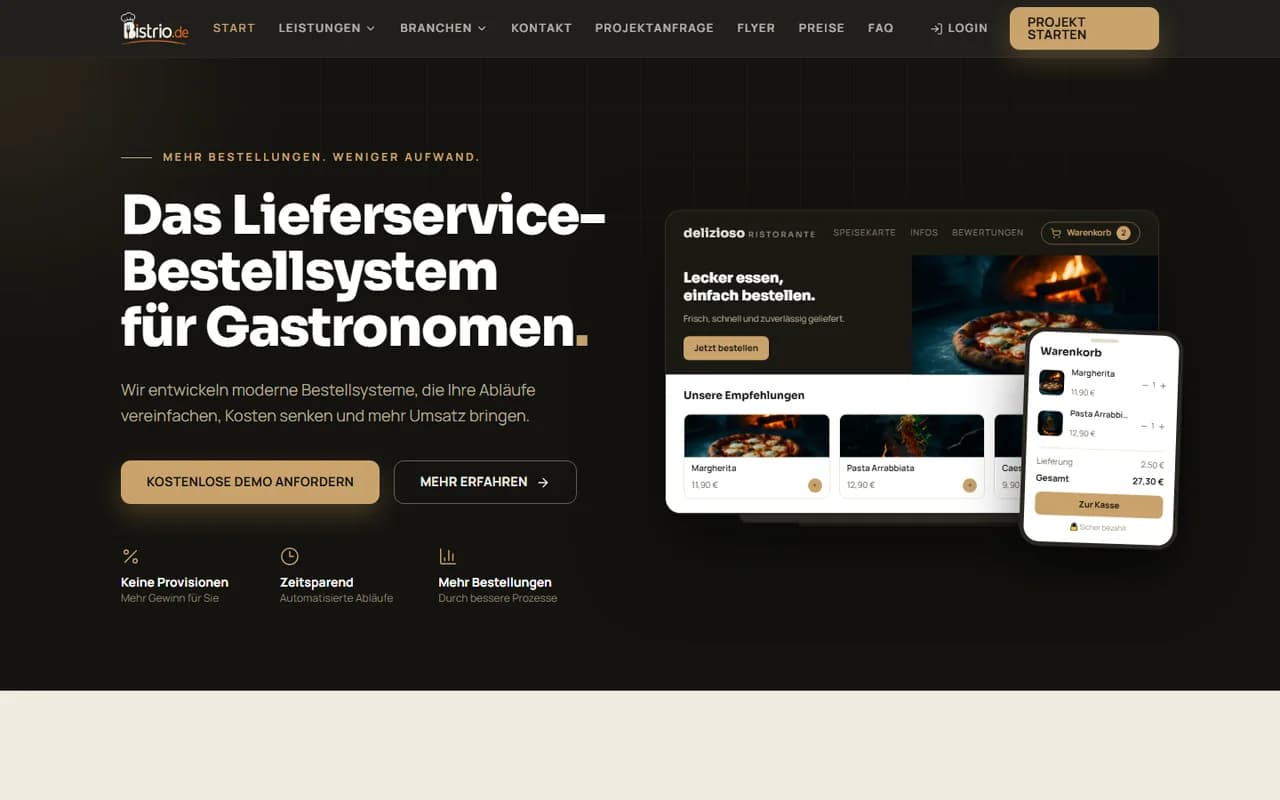 Startseite von Bistrio.de